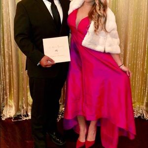 Calvin Klein pink high lo gown